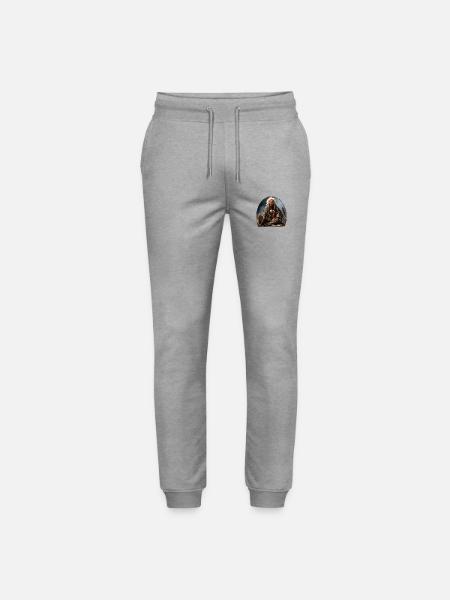 Indianerhäuptling mit Federschmuck - Stanley/Stella Unisex Bio Jogginghose Mover - Grau meliert