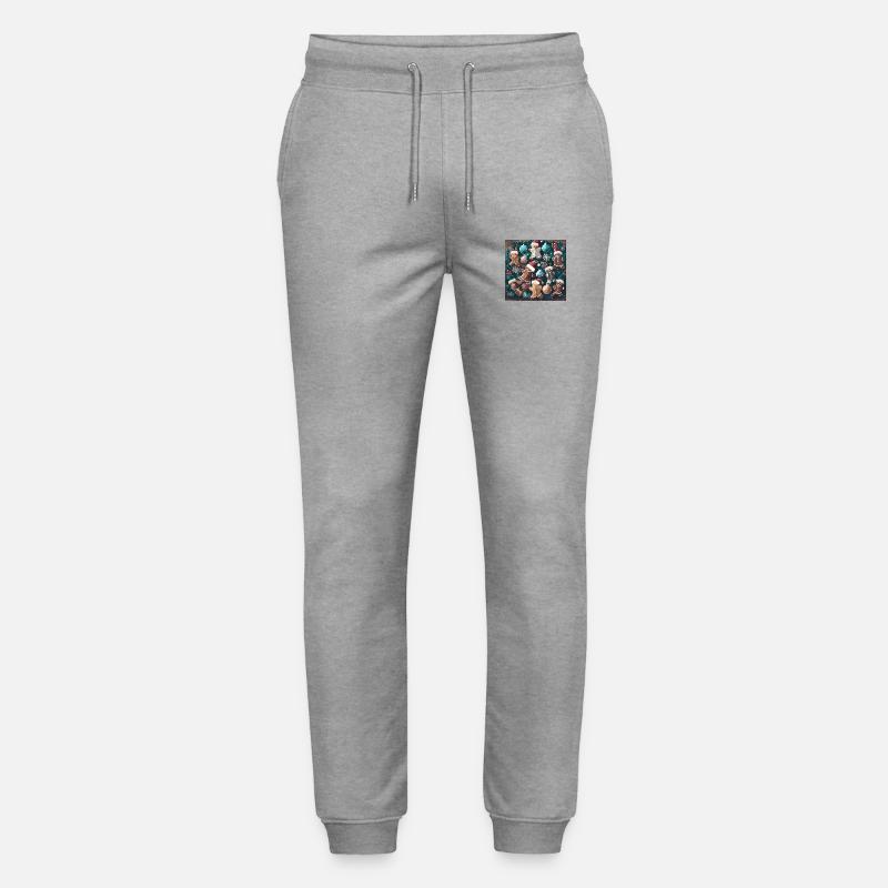 Lebkuchen Männchen - Stanley/Stella Unisex Bio Jogginghose Mover  - Grau meliert