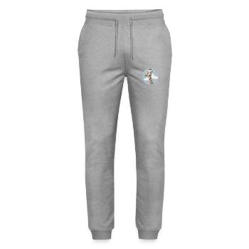Giraffe im Himmel - Stanley/Stella Unisex Bio Jogginghose Mover  - Grau meliert - Vorne - Marisol (170cm) & Nik (191cm)