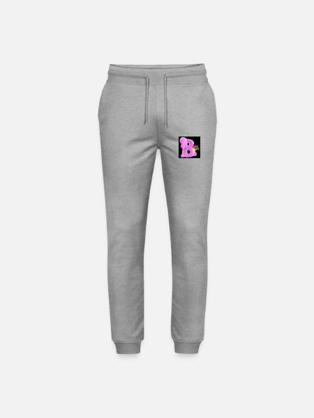 Bubble Gum Pink - Stanley/Stella Unisex Bio Jogginghose Mover - Grau meliert