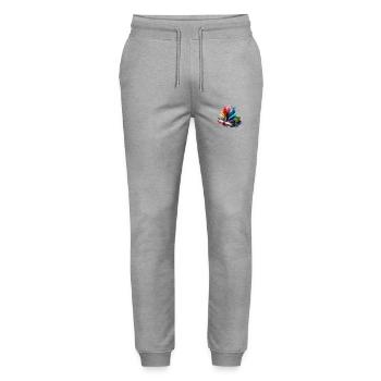 Book Reading Gift Books Reader Book Lover - Stanley/Stella Mover Unisex Organic Jogging Trousers - heather grey - Front - Marisol (170cm) & Nik (191cm)