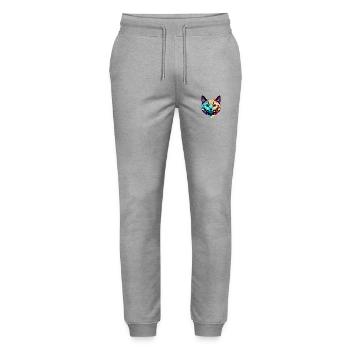 Tomcat British Shorthair Cat Baby Cat Cats - Stanley/Stella Mover Unisex Organic Jogging Trousers - heather grey - Front - Marisol (170cm) & Nik (191cm)