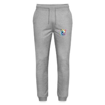 Dogs Bulldog Dog Dog Owner Dog Owner - Stanley/Stella Mover Unisex Organic Jogging Trousers - heather grey - Front - Marisol (170cm) & Nik (191cm)