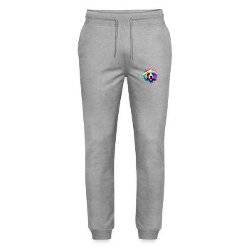 Dog Owners Golden Retriever Dogs Puppy - Stanley/Stella Mover Unisex Organic Jogging Trousers - heather grey - Front - Marisol (170cm) & Nik (191cm)