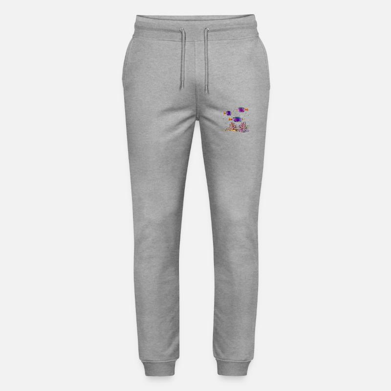 Fische - Stanley/Stella Unisex Bio Jogginghose Mover  - Grau meliert