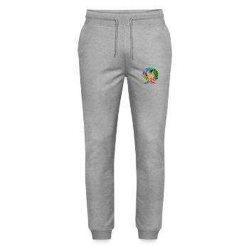 Tree of Life Celtic Tree of Life Meditation - Stanley/Stella Mover Unisex Organic Jogging Trousers - heather grey - Front - Marisol (170cm) & Nik (191cm)