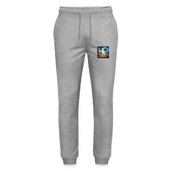 Astronomy Astrophysics - Stanley/Stella Mover Unisex Organic Jogging Trousers - heather grey - Front - Marisol (170cm) & Nik (191cm)
