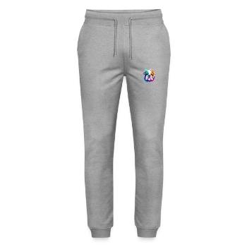 Bulldog Dogs Dog Owner Dog Owner - Stanley/Stella Mover Unisex Organic Jogging Trousers - heather grey - Front - Marisol (170cm) & Nik (191cm)