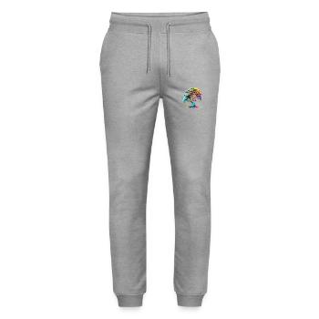 Tree of Life Celtic Tree of Life Meditation - Stanley/Stella Mover Unisex Organic Jogging Trousers - heather grey - Front - Marisol (170cm) & Nik (191cm)