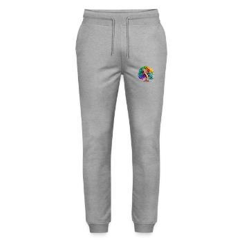 Tree of Life Celtic Tree of Life Meditation - Stanley/Stella Mover Unisex Organic Jogging Trousers - heather grey - Front - Marisol (170cm) & Nik (191cm)