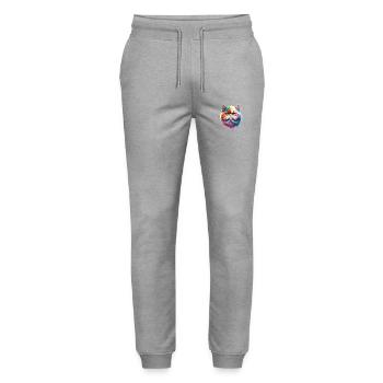 Domestic Cat, Kitten, Cat, Pet, Cat Owner - Stanley/Stella Mover Unisex Organic Jogging Trousers - heather grey - Front - Marisol (170cm) & Nik (191cm)
