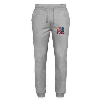 Fairy Tale Night - Stanley/Stella Mover Unisex Organic Jogging Trousers - heather grey - Front - Marisol (170cm) & Nik (191cm)
