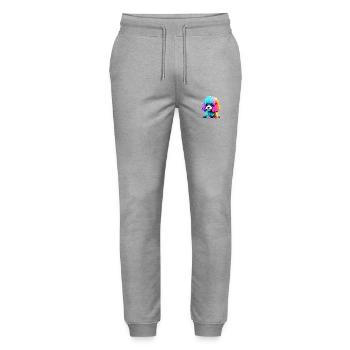 Caniche Chien Amour Chien Propriétaire Caniche Chiot Chien Chiot - Pantalon de jogging bio MOVER Stanley/Stella unisexe - gris chiné - Devant - Marisol (170cm) & Nik (191cm)