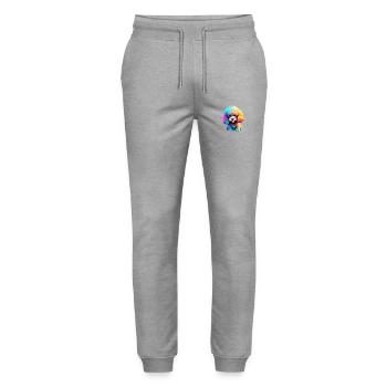 Caniche Chien Propriétaire Caniche Chiot Chien Chiot Chien Amour - Pantalon de jogging bio MOVER Stanley/Stella unisexe - gris chiné - Devant - Marisol (170cm) & Nik (191cm)