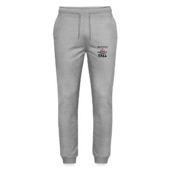 Architekten Humorvolle Höhen Konstruktion Lustig - Stanley/Stella Unisex Bio Jogginghose Mover  - Grau meliert - Vorne - Marisol (170cm) & Nik (191cm)