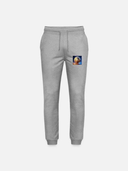 Bitcoin To the Moon - Stanley/Stella Mover Unisex Organic Jogging Trousers - heather grey