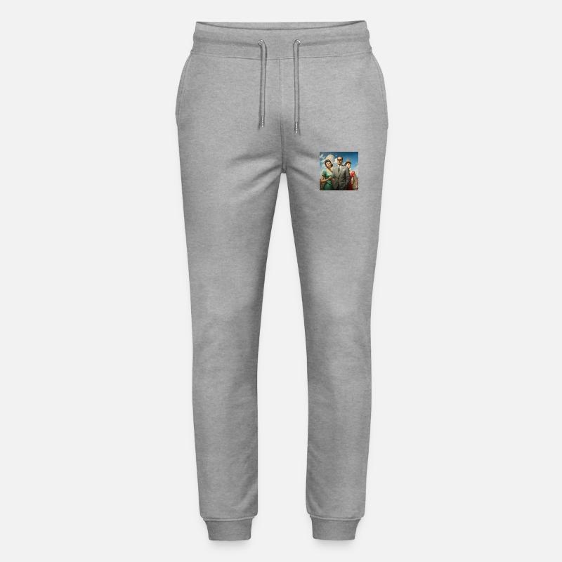 Italienischer Retrowave - Stanley/Stella Unisex Bio Jogginghose Mover  - Grau meliert