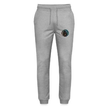 Guerrier celte fantastique - Noeud runique - Pantalon de jogging bio MOVER Stanley/Stella unisexe - gris chiné - Devant - Marisol (170cm) & Nik (191cm)