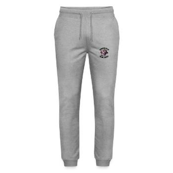 Travailler sur mon corps de vin - Pantalon de jogging bio MOVER Stanley/Stella unisexe - gris chiné - Devant - Marisol (170cm) & Nik (191cm)