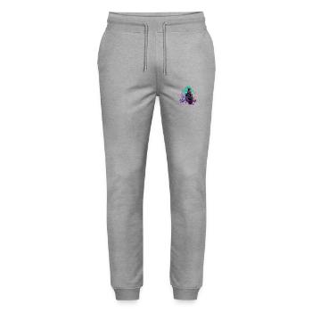 VR Gaming Zen: Digital Relaxation Art - Stanley/Stella Mover Unisex Organic Jogging Trousers - heather grey - Front - Marisol (170cm) & Nik (191cm)
