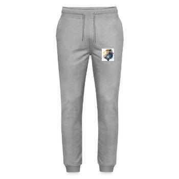 Wolves - Stanley/Stella Mover Unisex Organic Jogging Trousers - heather grey - Front - Marisol (170cm) & Nik (191cm)
