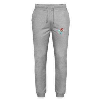 Mermaid Fantasy Illustration - Stanley/Stella Mover Unisex Organic Jogging Trousers - heather grey - Front - Marisol (170cm) & Nik (191cm)