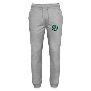 Dog Statement Birthday Gift Idea - Stanley/Stella Mover Unisex Organic Jogging Trousers - heather grey - Front - Marisol (170cm) & Nik (191cm)