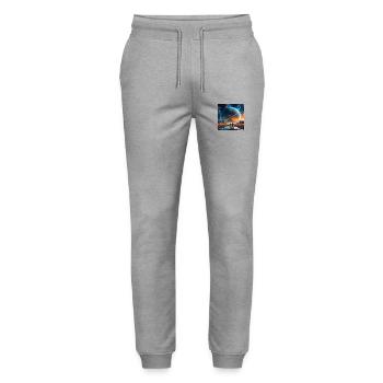 Alien Firefly 24974 - Stanley/Stella Mover Unisex Organic Jogging Trousers - heather grey - Front - Marisol (170cm) & Nik (191cm)