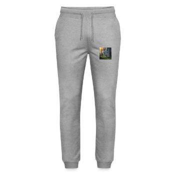Wilder Wolf - Stanley/Stella Unisex Bio Jogginghose Mover  - Grau meliert - Vorne - Marisol (170cm) & Nik (191cm)