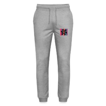 ART. GEEK. VINTAGE. GRAPHIC. MANGA. ASIA - Stanley/Stella Mover Unisex Organic Jogging Trousers - heather grey - Front - Marisol (170cm) & Nik (191cm)