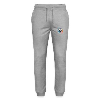 Waschbär Wasserfarben Illustration - Stanley/Stella Unisex Bio Jogginghose Mover  - Grau meliert - Vorne - Marisol (170cm) & Nik (191cm)