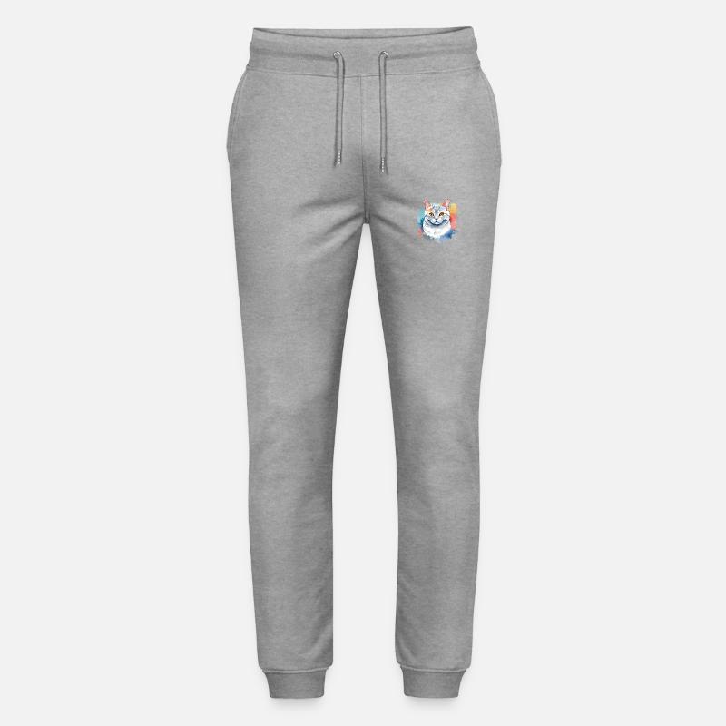 Britisch Kurzhaar Aquarell - Stanley/Stella Unisex Bio Jogginghose Mover  - Grau meliert