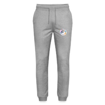 Britisch Kurzhaar Aquarell - Stanley/Stella Unisex Bio Jogginghose Mover  - Grau meliert - Vorne - Marisol (170cm) & Nik (191cm)