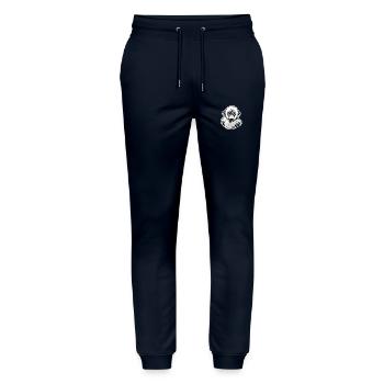 Aquarelles de singe - Pantalon de jogging bio MOVER Stanley/Stella unisexe - marine - Devant - Marisol (170cm) & Nik (191cm)