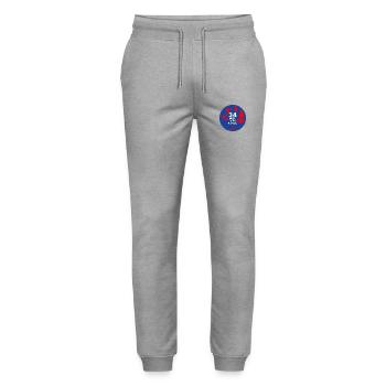 Hérault paradis de la glisse 34 wind wing kite sup - Pantalon de jogging bio MOVER Stanley/Stella unisexe - gris chiné - Devant - Marisol (170cm) & Nik (191cm)