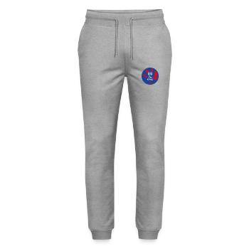Pyrénées orientales paradis de la glisse 66 - Pantalon de jogging bio MOVER Stanley/Stella unisexe - gris chiné - Devant - Marisol (170cm) & Nik (191cm)