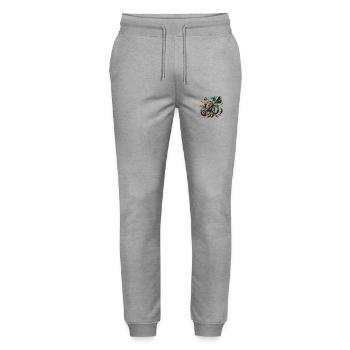 dard - Pantalon de jogging bio MOVER Stanley/Stella unisexe - gris chiné - Devant - Marisol (170cm) & Nik (191cm)