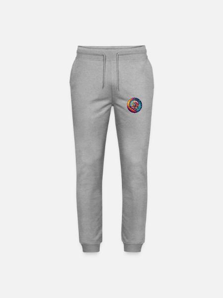 Psychedelic Planets - Stanley/Stella Mover Unisex Organic Jogging Trousers - heather grey