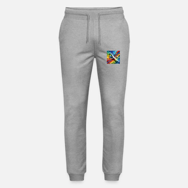 Modellflugzeug auf buntem Hintergrund - Stanley/Stella Unisex Bio Jogginghose Mover  - Grau meliert