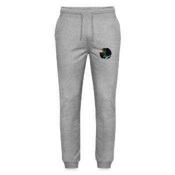 Astronomy is a science - Stanley/Stella Mover Unisex Organic Jogging Trousers - heather grey - Front - Marisol (170cm) & Nik (191cm)