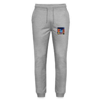 CHESTBUMP Chemie - Stanley/Stella Unisex Bio Jogginghose Mover  - Grau meliert - Vorne - Marisol (170cm) & Nik (191cm)