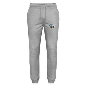 Aventure / Montagne / Pics / Randonnée / Tyrol - Pantalon de jogging bio MOVER Stanley/Stella unisexe - gris chiné - Devant - Marisol (170cm) & Nik (191cm)