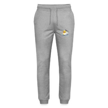 Gummiente / Badeente / Wasser / Badewanne - Stanley/Stella Unisex Bio Jogginghose Mover  - Grau meliert - Vorne - Marisol (170cm) & Nik (191cm)