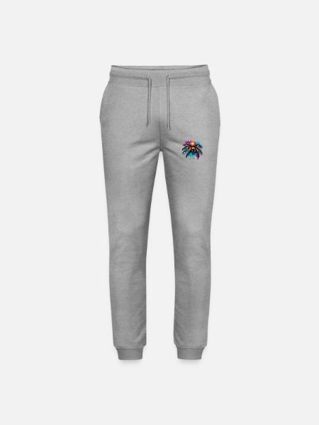 Spider / Web / Pet / Reptile / Eight-legged - Stanley/Stella Mover Unisex Organic Jogging Trousers - heather grey