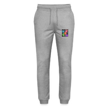 "Dream Big T-Shirt- Inspiring Design for Dreamers" - Stanley/Stella Mover Unisex Organic Jogging Trousers - heather grey - Front - Marisol (170cm) & Nik (191cm)