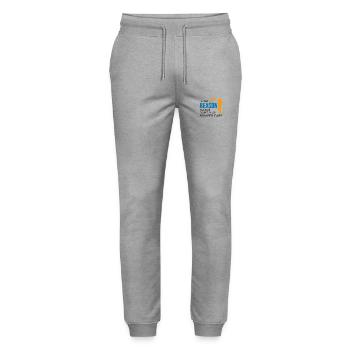 Air Traffic Controller ATC Aviation Humor Airplane - Stanley/Stella Mover Unisex Organic Jogging Trousers - heather grey - Front - Marisol (170cm) & Nik (191cm)