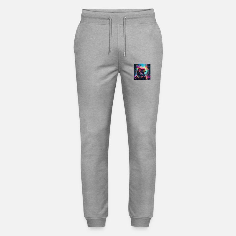 Neon Eagle - Stanley/Stella Mover Unisex Organic Jogging Trousers - heather grey