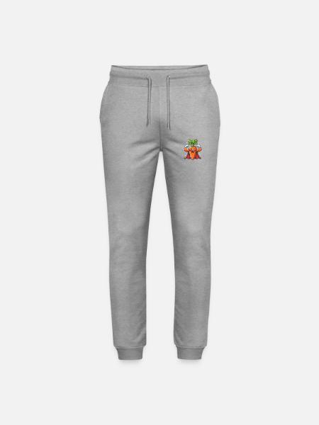 Super muscular carrot - Stanley/Stella Mover Unisex Organic Jogging Trousers - heather grey