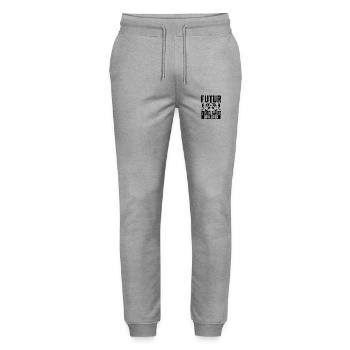 Zukünftige Videospiel-Entwickler - Stanley/Stella Unisex Bio Jogginghose Mover  - Grau meliert - Vorne - Marisol (170cm) & Nik (191cm)