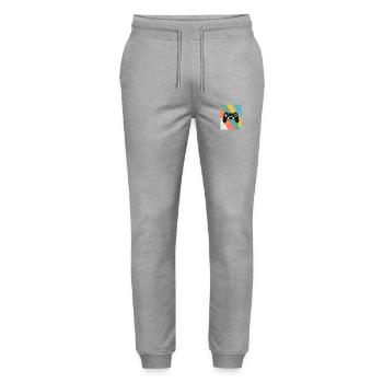 Vintage Retro Gaming Controller - Stanley/Stella Unisex Bio Jogginghose Mover  - Grau meliert - Vorne - Marisol (170cm) & Nik (191cm)